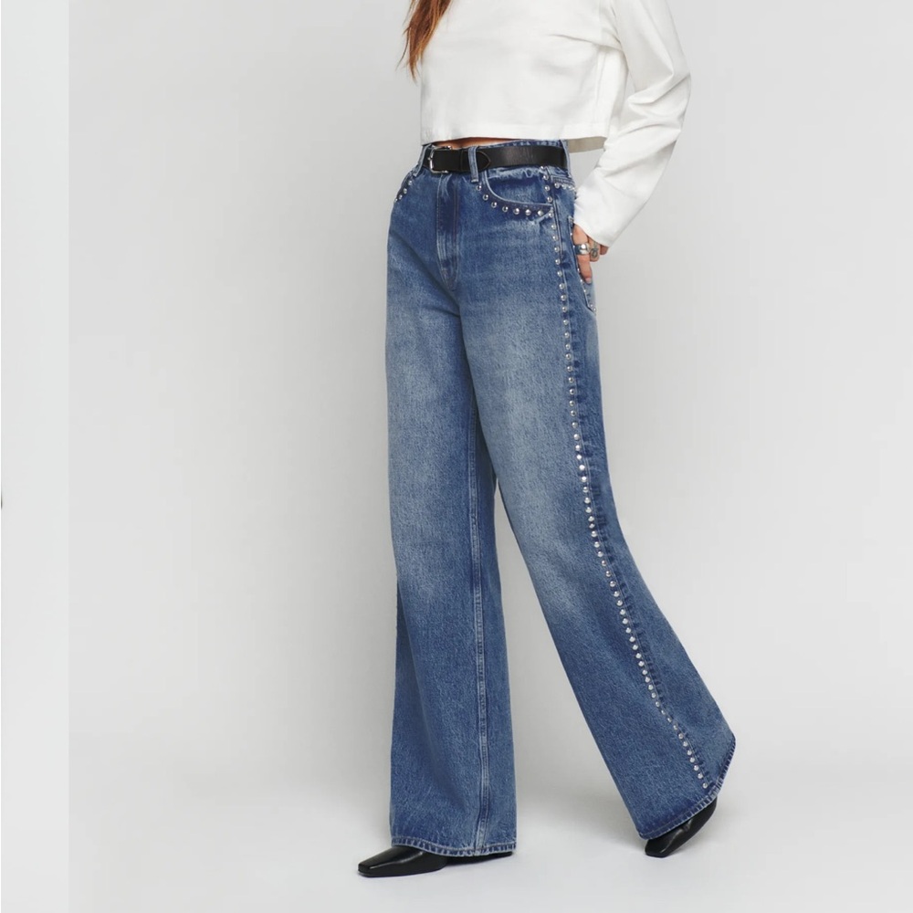 Reformation Cary High Rise Slouchy Wide Leg Jeans